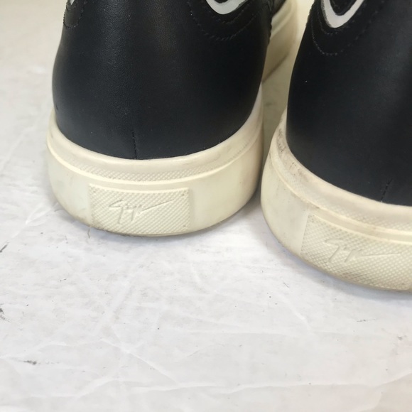 Giuseppe Zanotti Leather Mini Studs Sneakers Slip On Oxford Slides Logo Glitter - Picture 9 of 16